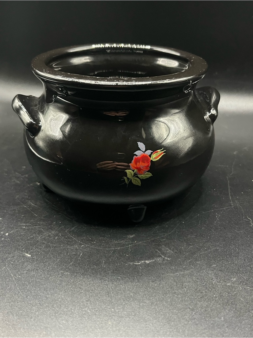 Vintage Small Ceramic Cauldron